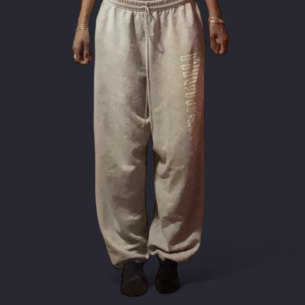 Men's Grey Sweatpants with“MICHIGAN” in yellow